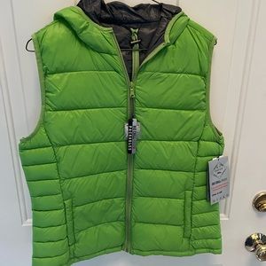 Big Chill green down fill vest Womans size Large